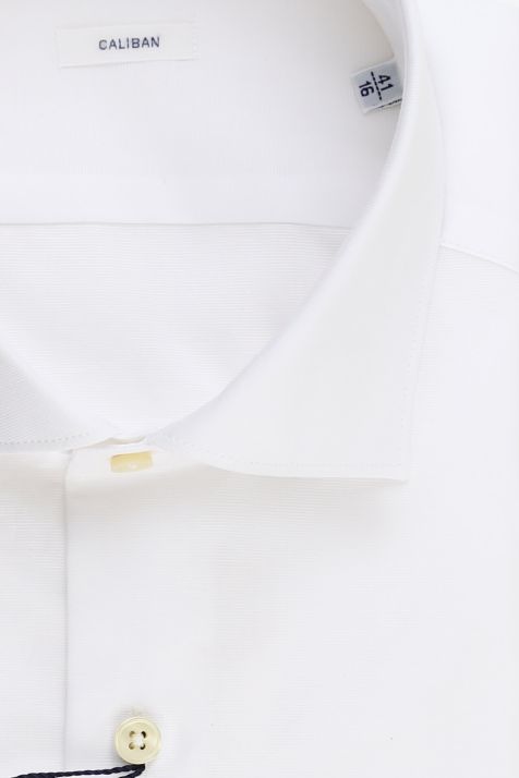 Men's Shirt Caliban Regular Plain 100% cotton collar French Long sleeve