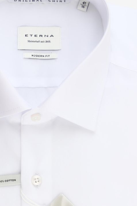 Men's Shirt Eterna Classic Not Iron Plain 100% cotton collar French Long sleeve