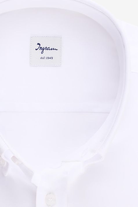 Camisa Hombre Ingram Classic Lisa 100% algodón cuello Abotonado Manga larga