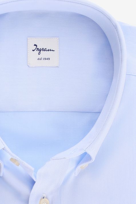 Men's Shirt Ingram Classic Plain 100% cotton collar Button down Long sleeve