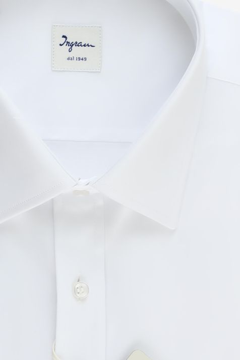 Men's Shirt Ingram Classic Plain 100% cotton collar Italian Long sleeve
