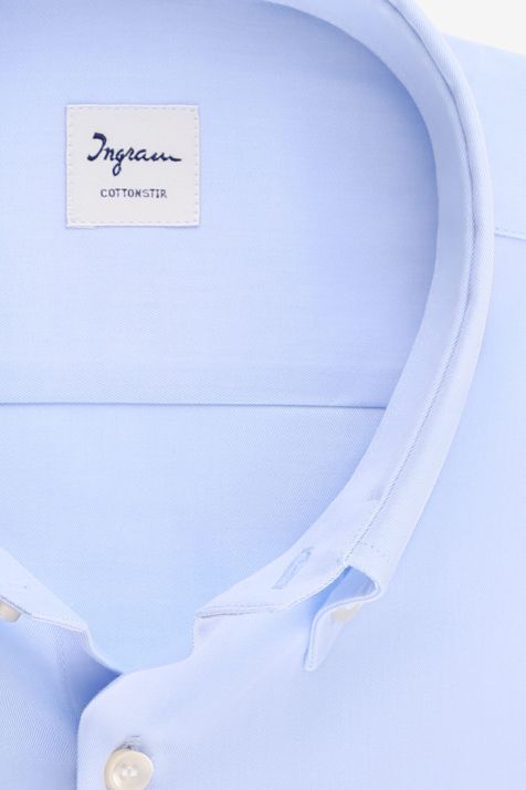 Hemd Herren Ingram Classic Bügelfreie Einfarbig 100% Baumwolle kragen Button-Down Lange Ärmel