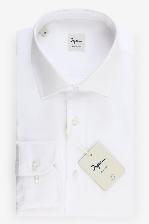 Hemd Herren Ingram Classic Bügelfreie Einfarbig 100% Baumwolle kragen Französisch Lange Ärmel