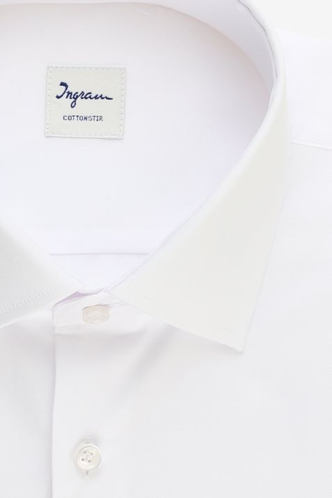 Chemise Homme Ingram Classic Sans Repassage Uni 100% coton col Italien Manche longue