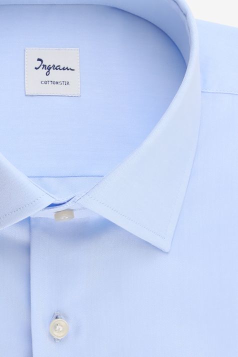 Men's Shirt Ingram Classic Not Iron Plain 100% cotton collar French Long sleeve