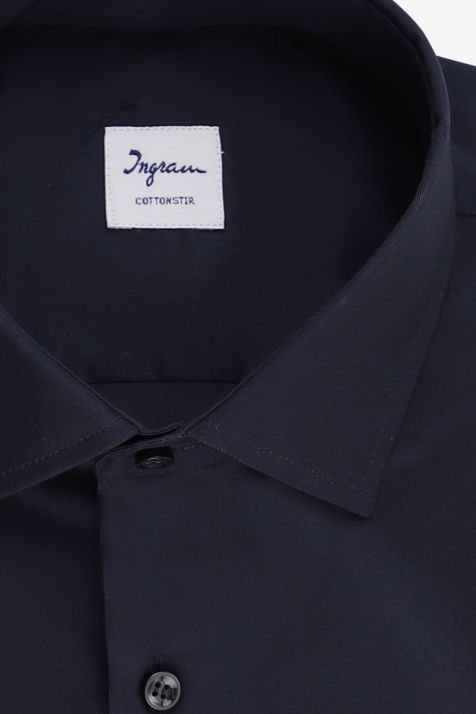 Camisa Hombre Ingram Classic No Plancha Lisa 100% algodón cuello Francés Manga larga
