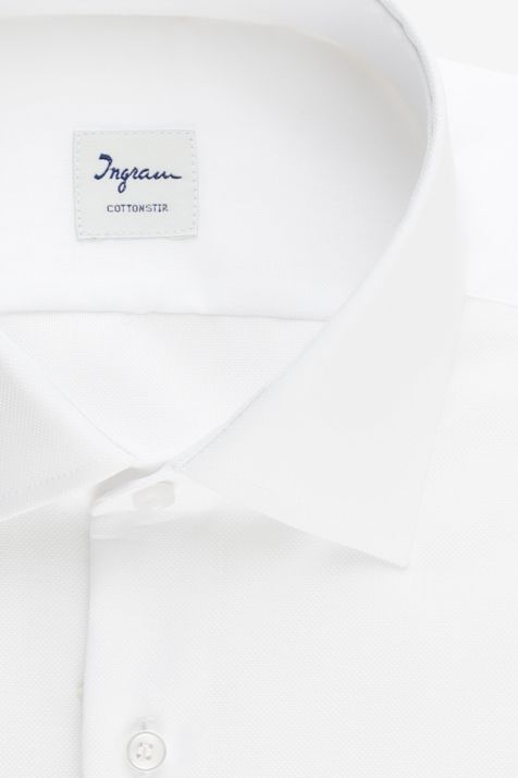 Men's Shirt Ingram Regular Not Iron Plain 100% cotton collar Italian Long sleeve