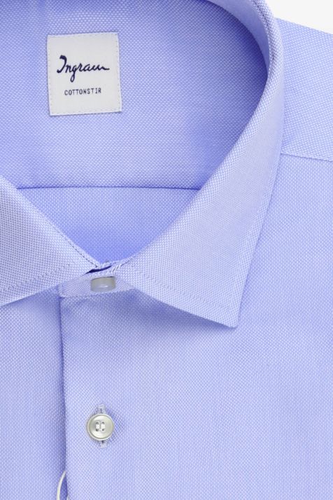 Men's Shirt Ingram Regular Not Iron Plain 100% cotton collar French Long sleeve