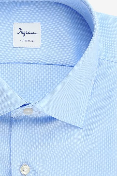 Hemd Herren Ingram Slim Bügelfreie Einfarbig 100% Baumwolle kragen Französisch Lange Ärmel