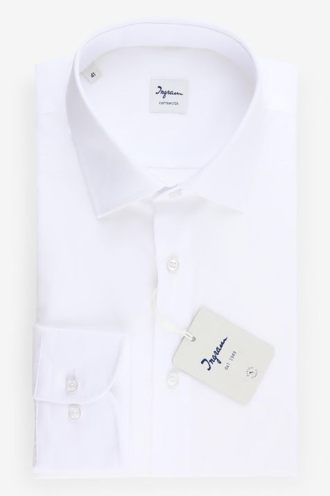 Camisa Hombre Ingram Classic No Plancha Lisa 100% algodón cuello Francés Manga larga