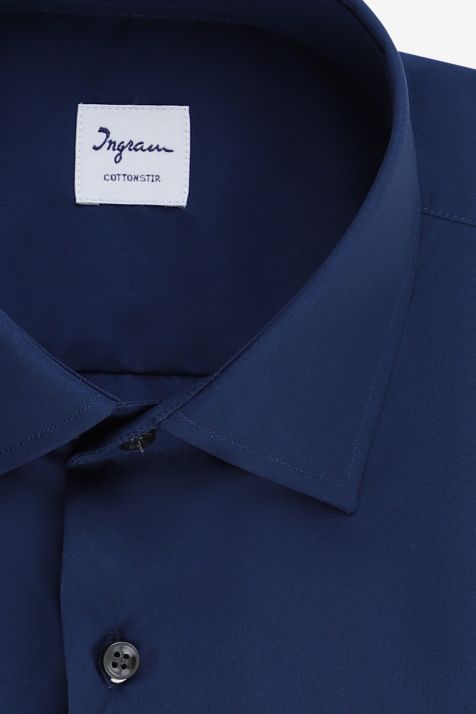 Chemise Homme Ingram Classic Sans Repassage Uni 100% coton col Italien Manche longue