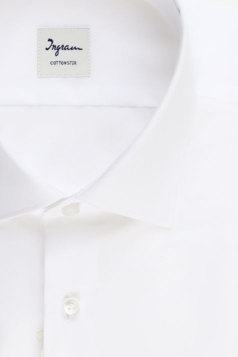 Chemise Homme Ingram Slim Sans Repassage Uni 100% coton col Italien Manche longue