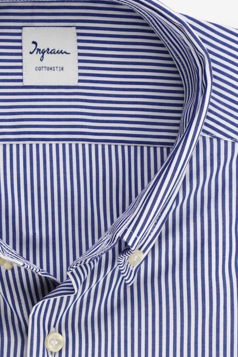 Hemd Herren Ingram Regular Bügelfreie Streifen 100% Baumwolle kragen Button-Down Lange Ärmel