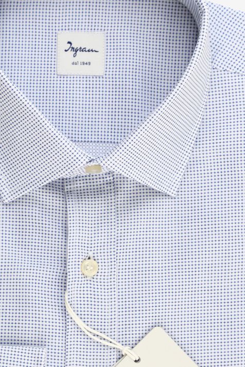 Camisa Hombre Ingram Classic Diseño  100% algodón cuello Francés Manga larga