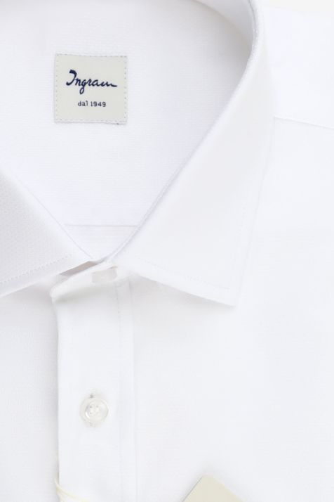 Camisa Hombre Ingram Classic Lisa 100% algodón cuello Francés Manga larga