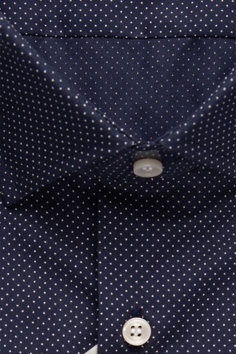 Camisa Hombre Ingram Regular Diseño  100% algodón cuello Italiano Manga larga