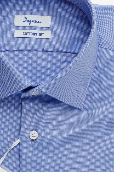 Men's Shirt Ingram Slim Not Iron Plain 100% cotton collar French Long sleeve