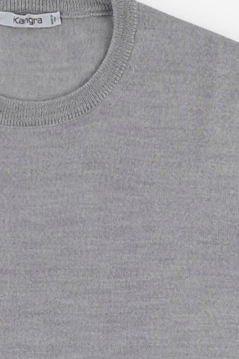 Pulls Homme Kangra ras de cou Slim Uni 100% laine mérinos extra fine