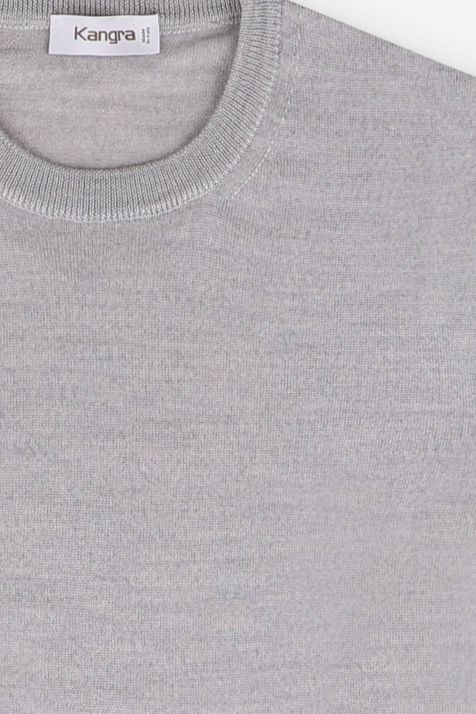 Strickwaren Herren Kangra Rundhalsausschnitt Regular Einfarbig 100% Merinowolle Extrafine