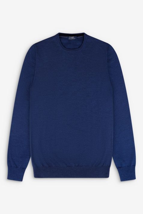 Men's Knitwear Barba Crew-neck Regular Plain 100% merinos wool Extra Fine