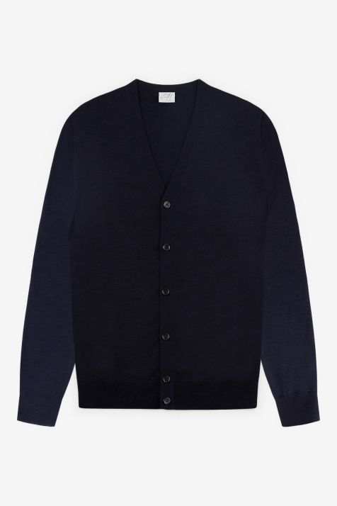 Pulls Homme Enzo Mantovani cardigan Classic Uni 100% laine mérinos extra fine