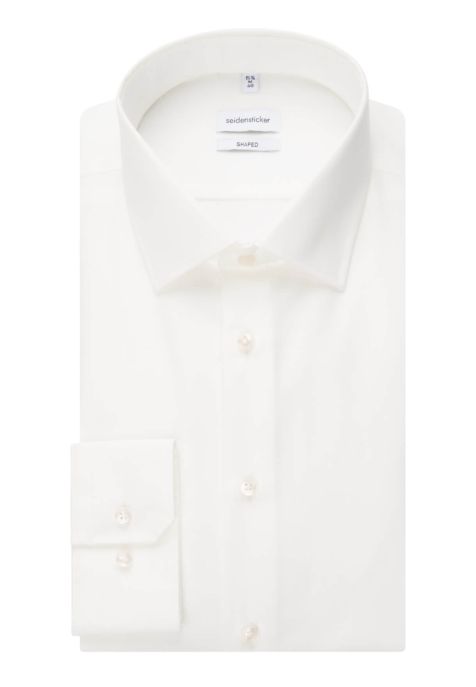 Men's Shirt Seidensticker Regular Not Iron Plain collar Italian Long sleeve