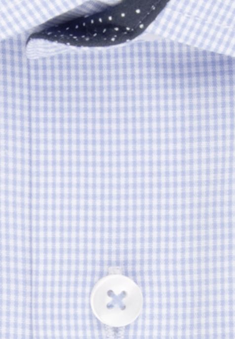 Men's Shirt Seidensticker Regular Not Iron Check collar Italian Long sleeve