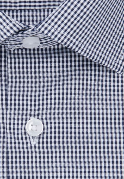 Men's Shirt Seidensticker Classic Not Iron Check 100% cotton collar Italian Long sleeve