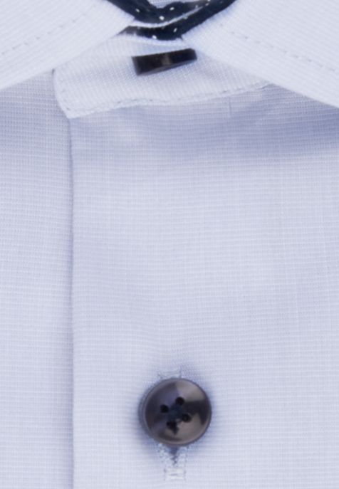 Men's Shirt Seidensticker Regular Not Iron Plain collar Italian Long sleeve