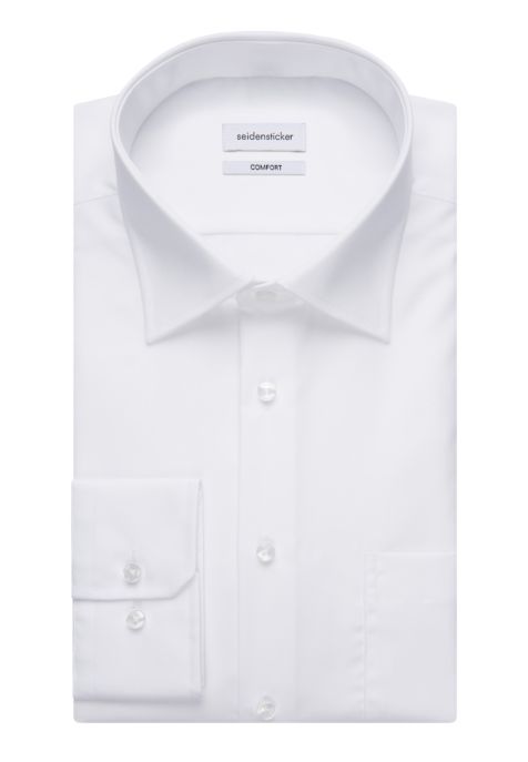 Camisa Hombre Seidensticker Comfort No Plancha Lisa cuello Italiano Manga larga