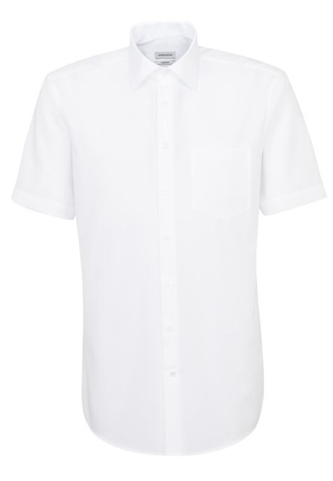 Men's Shirt Seidensticker Comfort Not Iron Plain collar Italian Short sleeve