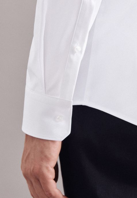 Men's Shirt Seidensticker Slim Plain collar Italian Long sleeve