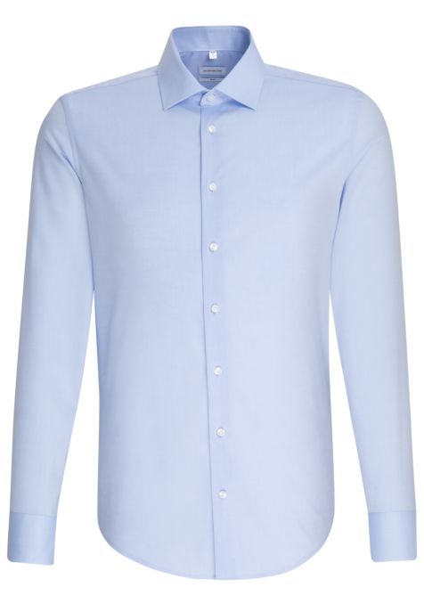 Chemise Homme Seidensticker Slim Sans Repassage Uni col Classique Manche longue