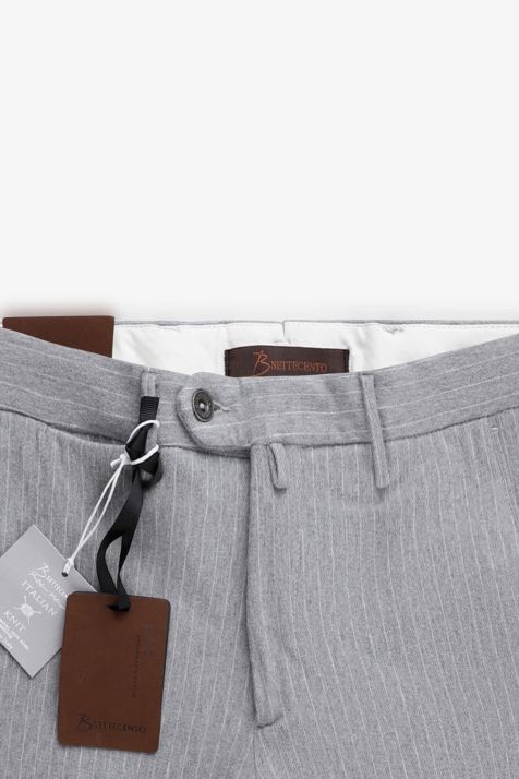 Pantalon Hombre B-Settecento Chino Slim Rayas 97% algodón 3% elastan