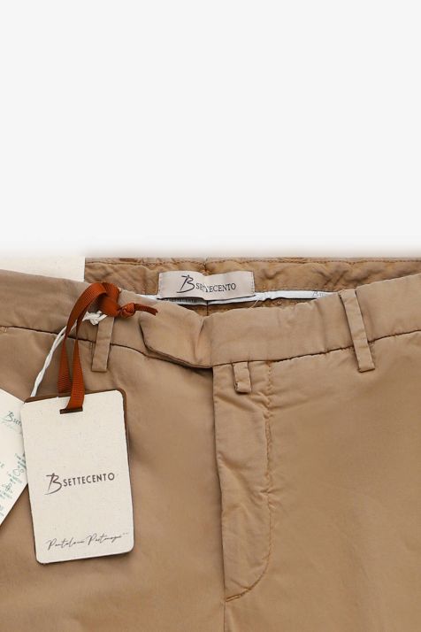 Men's Trouser B-Settecento Chino Slim Plain 97% cotton 3% elastan