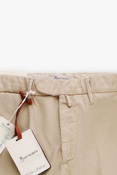 Men's Trouser B-Settecento Chino Slim Plain 97% cotton 3% elastan