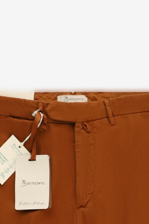Men's Trouser B-Settecento Chino Slim Plain 97% cotton 3% elastan
