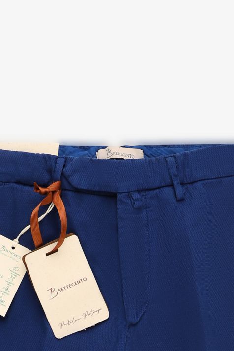 Men's Trouser B-Settecento Chino Slim Plain 97% cotton 3% elastan