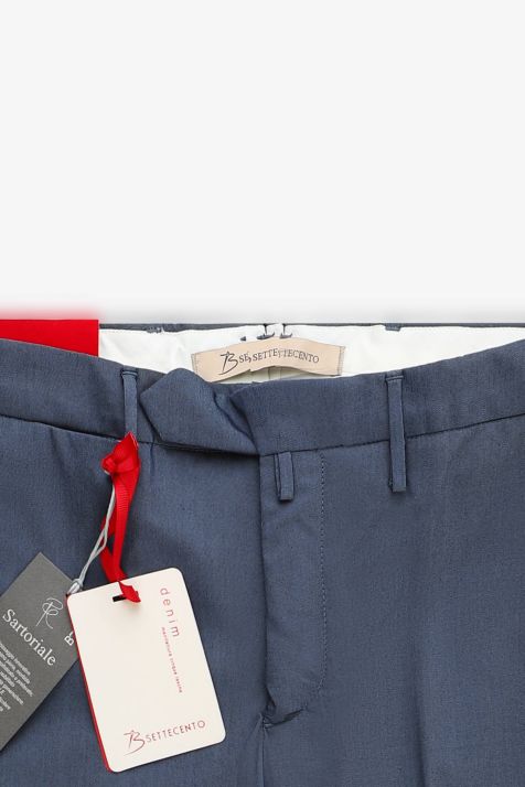 Hose Herren B-Settecento Chinos Slim Einfarbig 98 % Baumwolle, 2 % E-Leder