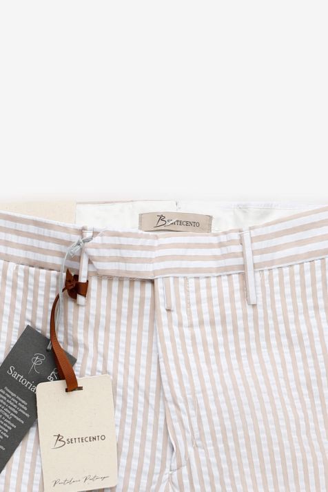 Men's Trouser B-Settecento Chino Slim Stripe 97% cotton 3% elastan