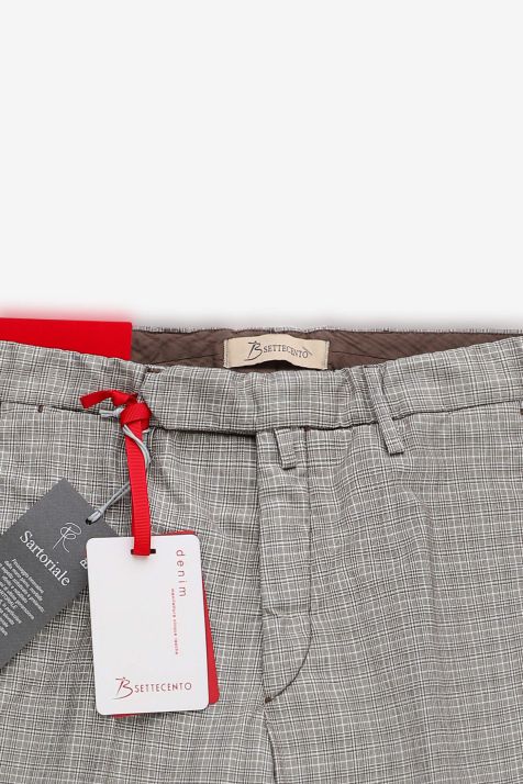 Men's Trouser B-Settecento Chino Slim Semi-plain 50% cotton 47% poly 3% ea