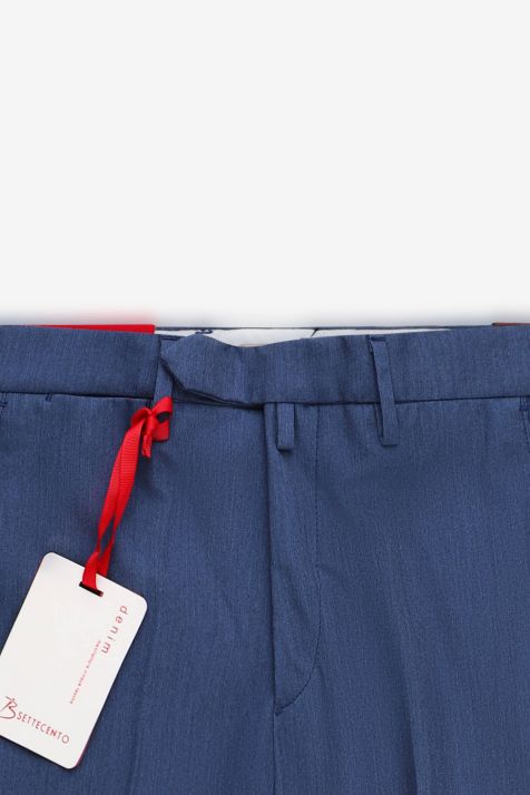Pantalon Homme B-Settecento Chino Slim Uni 60% Polyester, 20% Viscose, 14% Laine, 6% Élasthanne