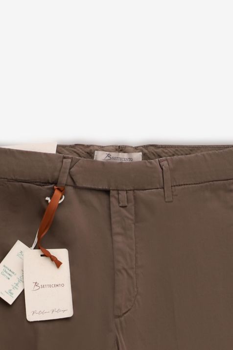 Men's Trouser B-Settecento Chino Slim Semi-plain 97% cotton 3% elastan