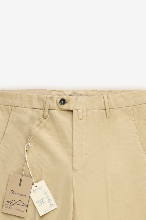 Men's Trouser B-Settecento Chino Slim Plain 97% cotton 3% elastan