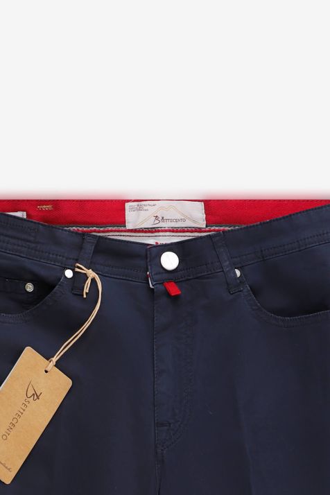 Men's Trouser B-Settecento 5 Pocket Slim Plain 97% cotton 3% elastan