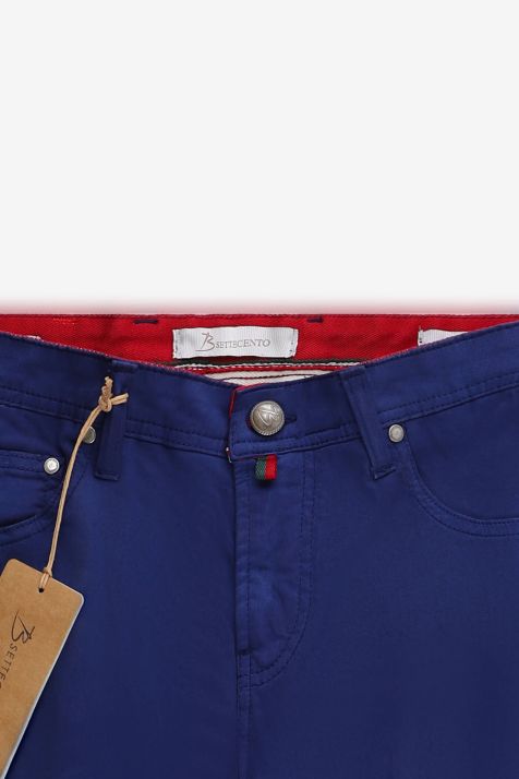 Hose Herren B-Settecento 5 Pocket Slim Einfarbig 97% Baumwolle 3% elastan