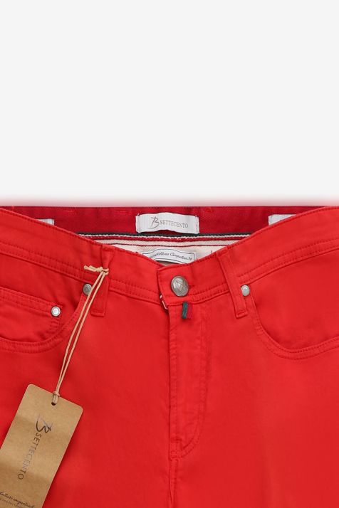 Hose Herren B-Settecento 5 Pocket Slim Einfarbig 97% Baumwolle 3% elastan