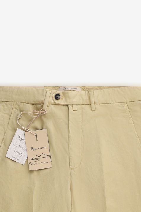 Hose Herren B-Settecento Chinos Slim Einfarbig 63% Baumwolle, 35% Leinen, 2% Elasthan