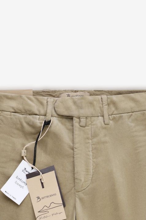 Men's Trouser B-Settecento Chino Slim Plain 98% cotton 2% elastan