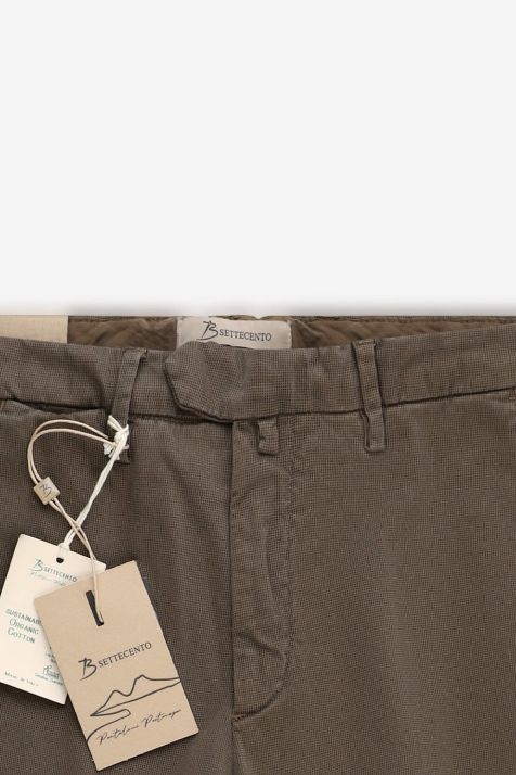 Men's Trouser B-Settecento Chino Slim Semi-plain 98% cotton 2% elastan